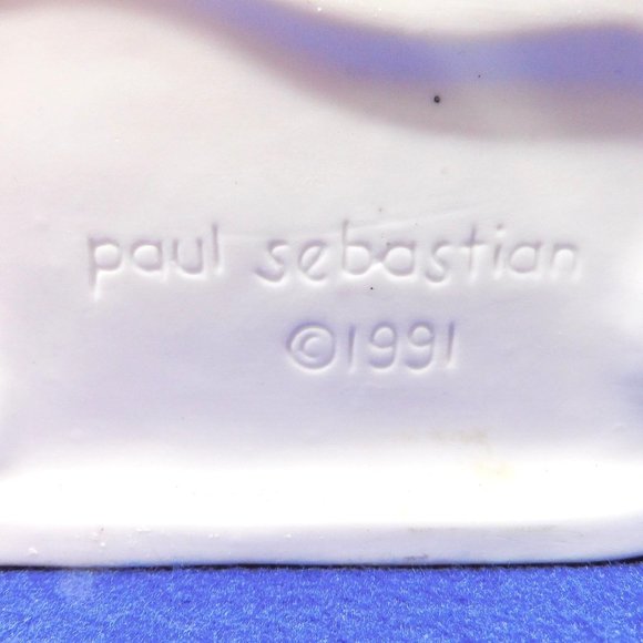 Vintage Paul Sebastian Figurine Boy and Girl With Dogs Bisque Porcelain 1991 - Picture 9 of 9